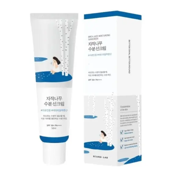 Round Lab Birch Juice Sunscreen Spf50+ Pa+ Cremă cu protecție solară pentru față Volum 50 ml
