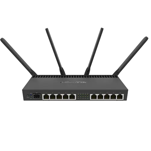 Router 10xGigabit, PoE IN/OUT, Wi-Fi - Mikrotik RB4011iGS+5HacQ2HnD-IN