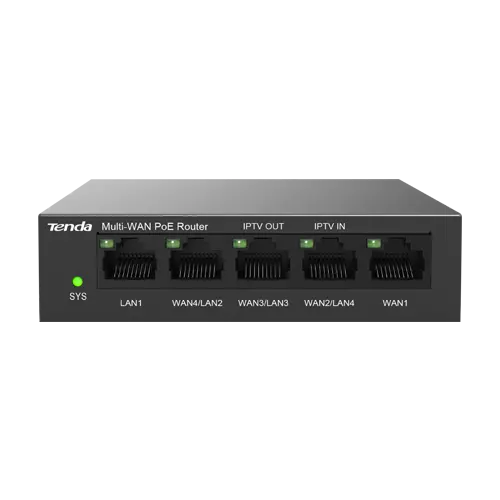 Router 5 x RJ45 1G (4 x PoE Out 802.3af/at), Multi-WAN, Cloud Managed - TENDA TND-G0-5G-PoE