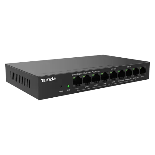 Router 8 porturi PoE+, 1 port WAN, Gigabit, Web Management - TENDA TND-G0-8G-POE