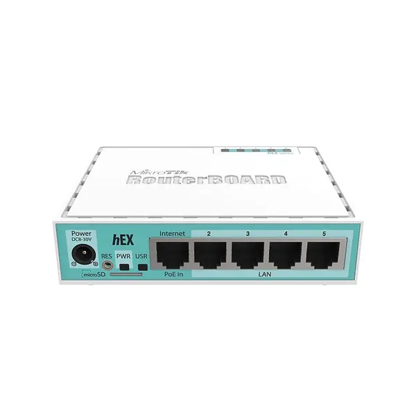 Router MikroTik hEX RB750GR3, 5 porturi, 10/100/1000Mbps, PoE pasiv