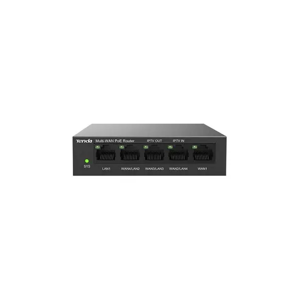 Router Multi-WAN Tenda TND-G0-5G-PoE, Dual Core 1.0GHz, cu management AP, PoE+ 55W, 5xGE, 5 porturi Gigabit, 4 porturi PoE+, VPN