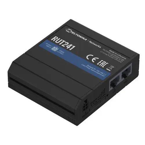 Router Professional Teltonika RUT241 4G (LTE), VPN, 2 x 10/100 Mbps, 1 x SIM, Modbus