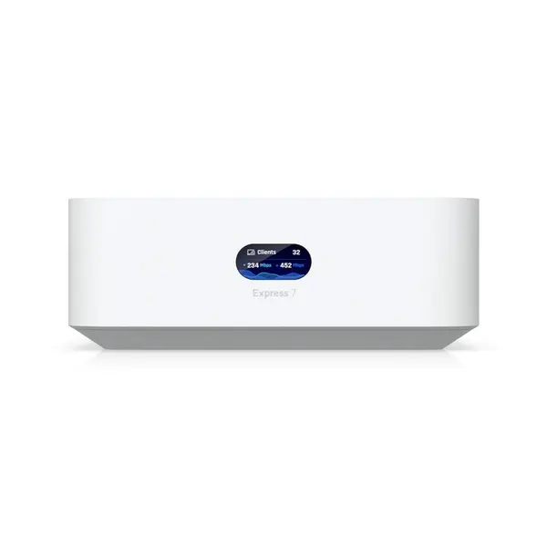 Router tri-band Ubiquiti UniFi Express UX7, Wi-Fi 7, 10 Gbps, 2.4 - 5 - 6 GHz, Bluetooth, cu management Cloud