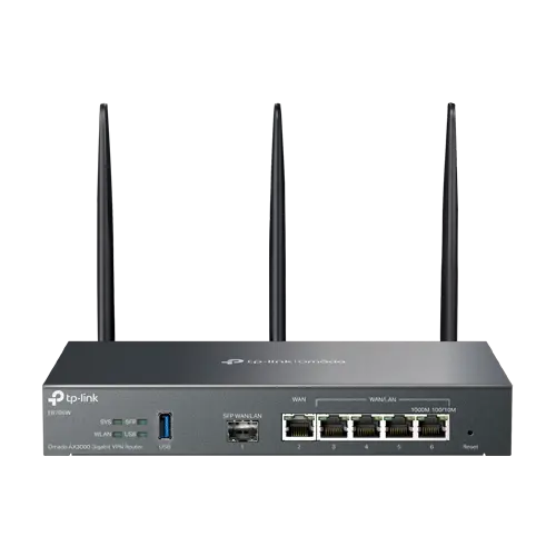Router VPN, Wi-Fi 6, AX3000, 1 x SFP Gigabit, 5 x RJ45 Gigabit, 1 x USB - TP-Link Omada ER706W