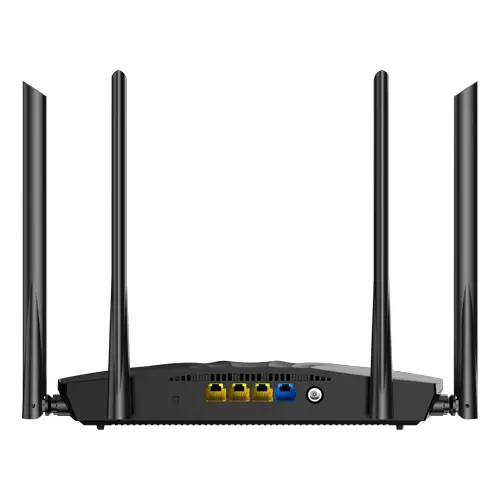 Router WiFi 6 (802.11ax), DualBand 2.4Ghz/5GHz, 300+1201Mbps, 4x6dBi, 4 porturi Gigabit - TENDA TND-RX2