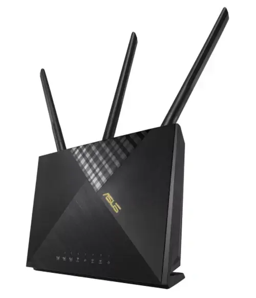 Router Wireless ASUS 4G-AX56, Gigabit, Dual Band, WiFi 6, 4G, 1800 Mbps, 3 Antene externe (Negru)