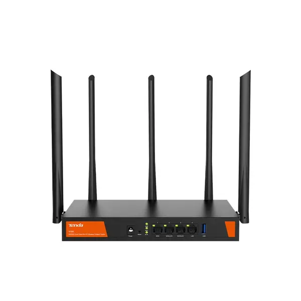 Router wireless dual band Tenda W30E AX3000, WiFi 6, 2.4-5 GHz, 3000 Mbps, 200 utilizatori