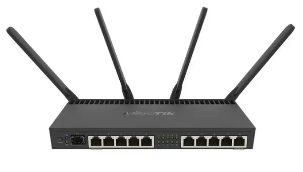 Router wireless dualband Gigabit 10 porturi + 1 SFP MikroTik RB4011IGS+5HACQ2HND-IN