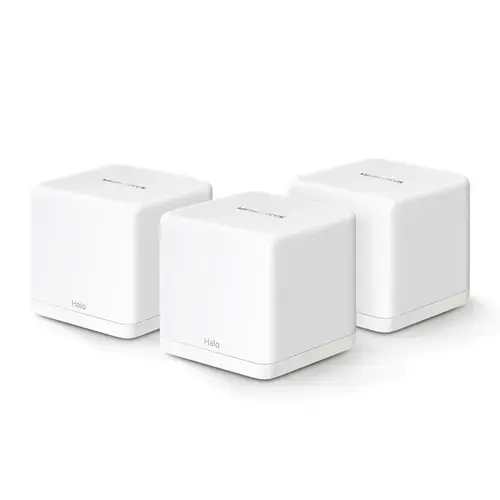 Router Wireless Mercusys Halo H60X, 3 x LAN, 3 bucati (Alb)