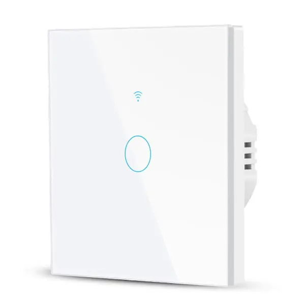 Rovo Intrerupator Smart cu Touch Rovo FN1C, 1 canal, Sticla Securizata, Tuya, Life Smart, RF 433MHz, Alexa si Google Assistant, fara nul