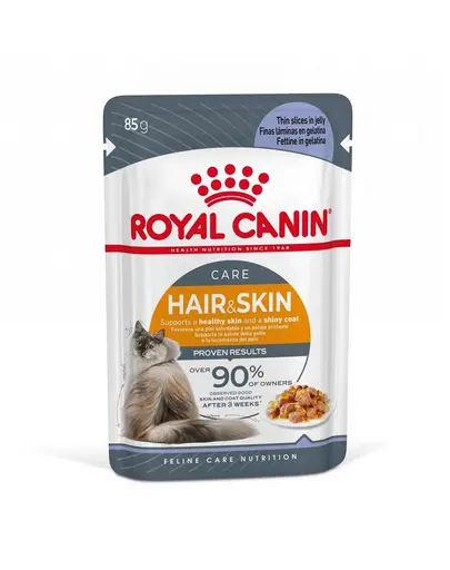 ROYAL CANIN Hair&Skin hrana umeda in aspic pisica pentru piele si blana sanatoase, 12 x 85 g