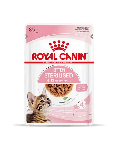 ROYAL CANIN Kitten Sterilised Hrana umeda pentru pisoi sterilizati pana la 12 luni, in sos 24 x 85 g