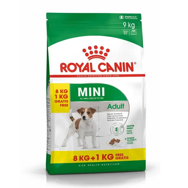 Royal Canin Mini Adult hrana uscata caine, 8 kg + 1 kg