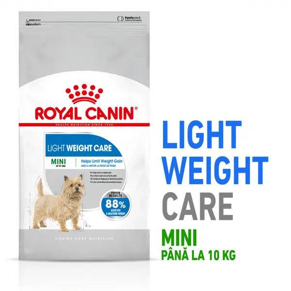 Royal Canin Mini Light Weight Care Adult hrana uscata caine, limitarea cresterii in greutate, 8 kg