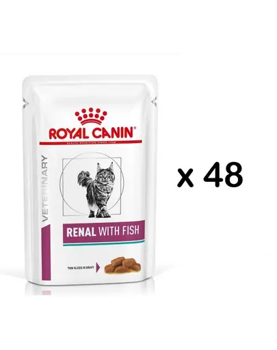 ROYAL CANIN Renal Feline Fish 48 x 85 g hrană umedă pentru pisici cu insuficiență renală cronică