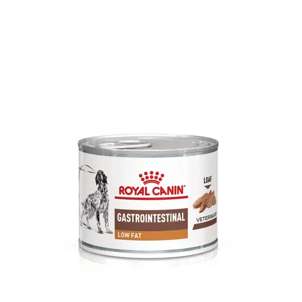 ROYAL CANIN VD Gastrointestinal Low Fat, XS-XL, dietă veterinară, conservă hrană umedă câini, sistem digestiv, (pate), 200g