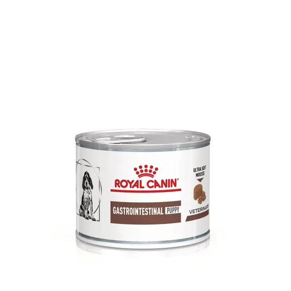 ROYAL CANIN VD Gastrointestinal Puppy, XS-XL, dietă veterinară, conservă hrană umedă câini junior, sistem digestiv, (mousse), 195g