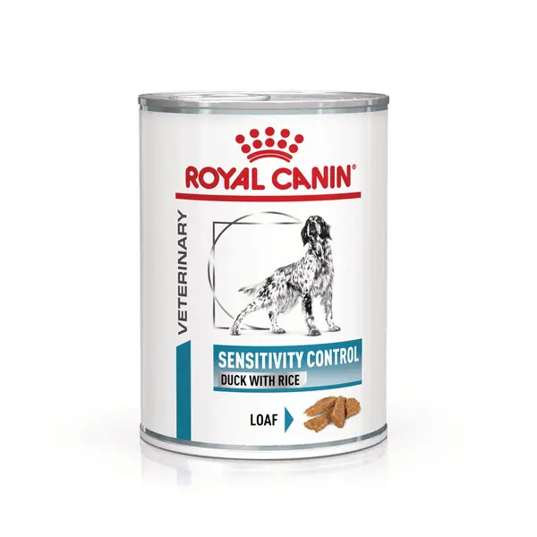 ROYAL CANIN VD Sensitivity Control Rata & Orez, XS-XL, dietă veterinară, conservă hrană umedă câini, afecțiuni dermatologice, (pate), 410g