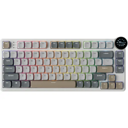 ROYAL KLUDGE Tastatura Gaming Royal Kludge N80, Brown Switch, iluminare RGB, Wired, Wireless 2.4Gzh, Bluetooth (Multicolor)