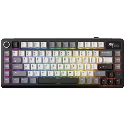 ROYAL KLUDGE Tastatura Gaming Royal Kludge RK-L75, Cream switch, iluminare RGB, Wired, Wireless 2.4Ghz, Bluetooth Multicolor