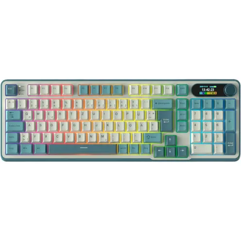 ROYAL KLUDGE Tastatura Gaming Royal Kludge RK-S98, Brown Switch, iluminare RGB, Wired, Wireless 2.4Gzh, Bluetooth (Albastru/Alb)