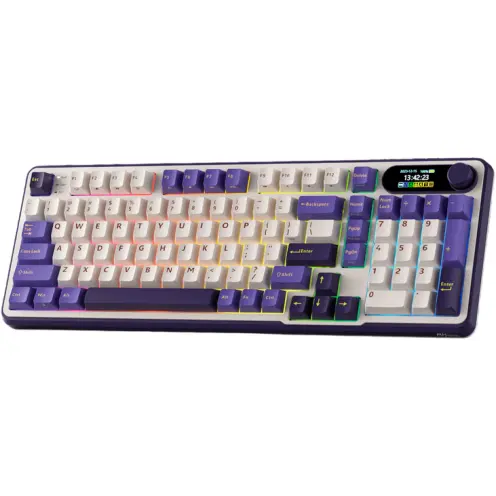 ROYAL KLUDGE Tastatura Gaming Royal Kludge RK-S98, iluminare RGB, Wired, Wireless 2.4Ghz, Bluetooth, Brown Switch (Multicolor)