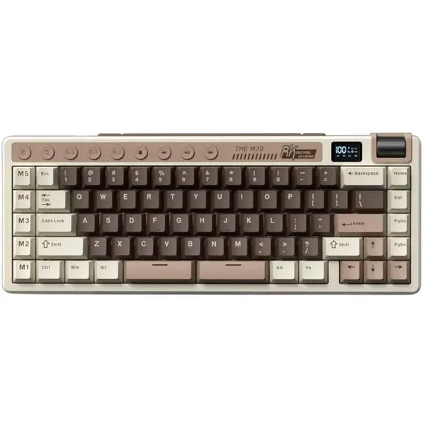 ROYAL KLUDGE Tastatura Royal Kludge RK M70, Cream switch, RGB LED, USB/USB Wireless/Bluetooth, Maro