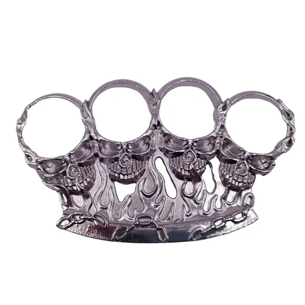 Rozeta de autoaparare DEPOX , model Skull Crushing, 0.5 cm, argintiu