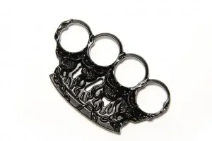 Rozeta de autoaparare DEPOX , model Skull Crushing, 0.5 cm, negru