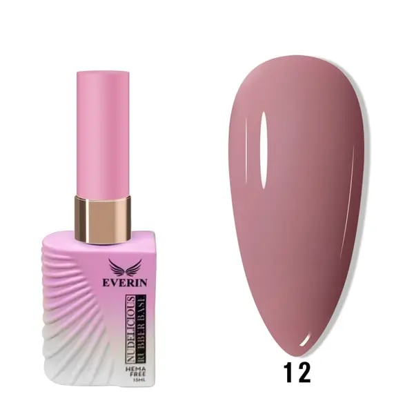Rubber Base Everin Nudelicious Collection 15ml- 12 Hema Free