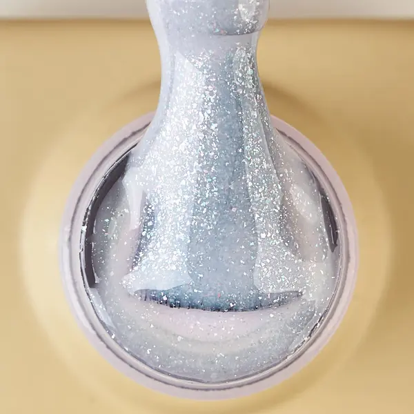 Rubber Base Everin White Lover 04 – Bază rubber Bleu-Gri cu Sclipici Irizat, HEMA & TPO Free, 15ml