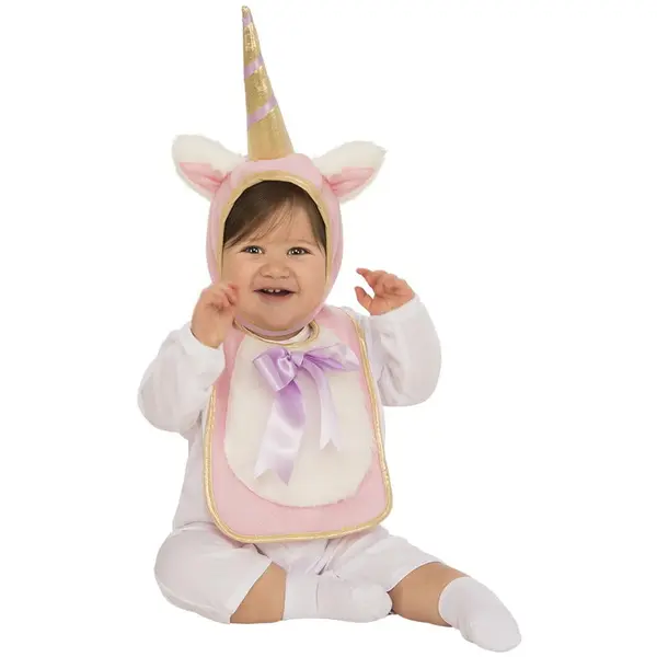 Rubies Baveta cu caciula Rubies Unicorn, 100% poliester, 0-12 luni