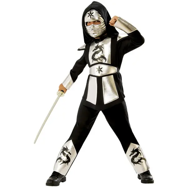 Rubies Costum de carnaval - Ninja (Argintiu)