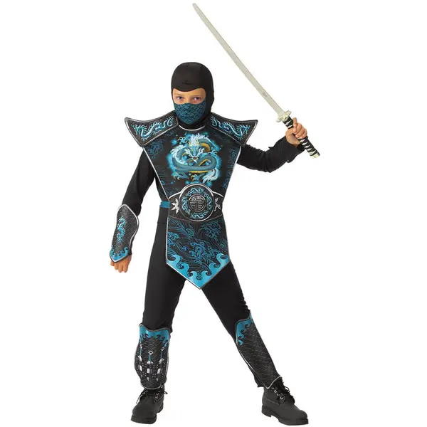 Rubies Costum de carnaval - Ninja Dragon Albastru