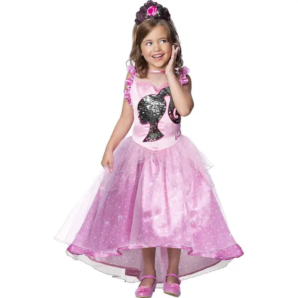 Rubies Costum de carnaval Rubies Barbie Printesa, Roz, Poliester
