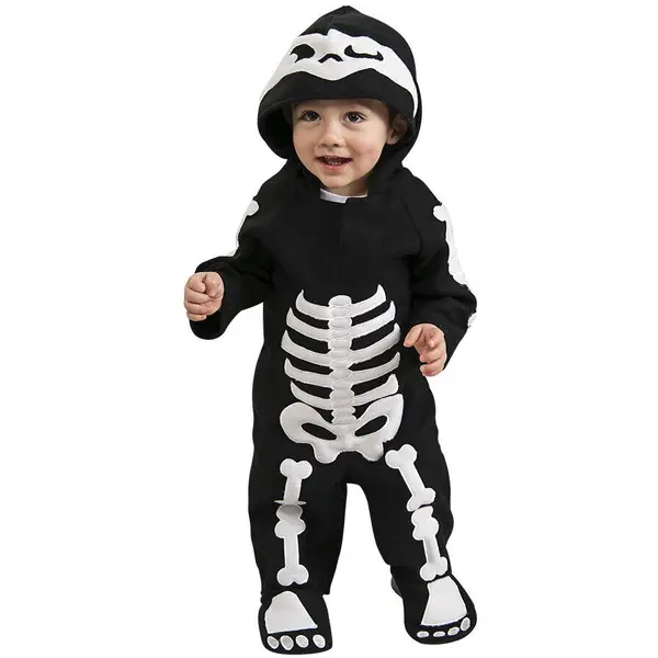 Rubies Costum Rubies Costum de carnaval - Schelet haios, Unisex, Copii, Negru