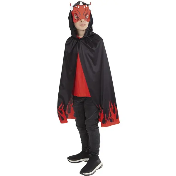 Rubies Costum Rubies Set Dracusor - Pelerina & masca, pentru carnaval/Halloween, Negru