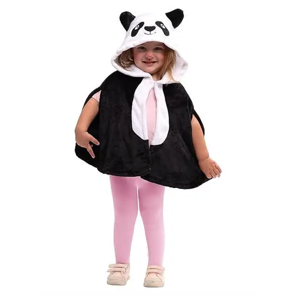 Rubies Jucarie diversa Rubies Pelerina - Ursulet panda, cu gluga, inchidere velcro