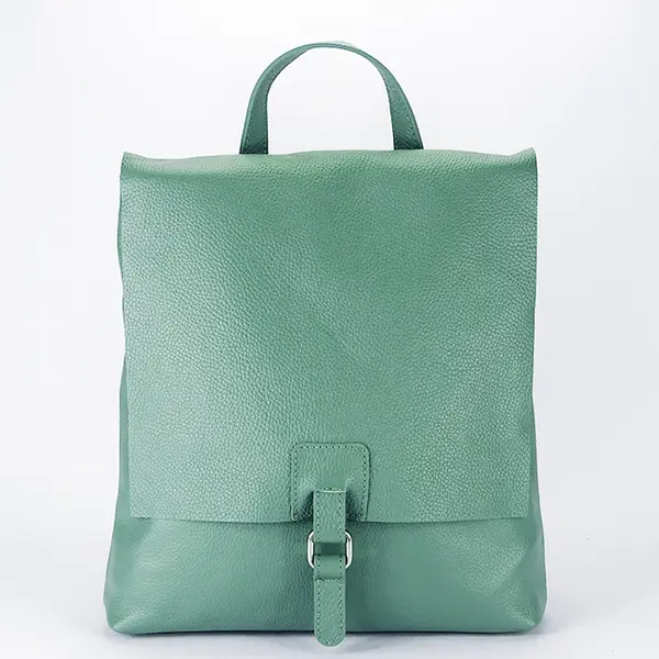 Rucsac 2 in 1 verde menta din piele naturala 5974-28 M11