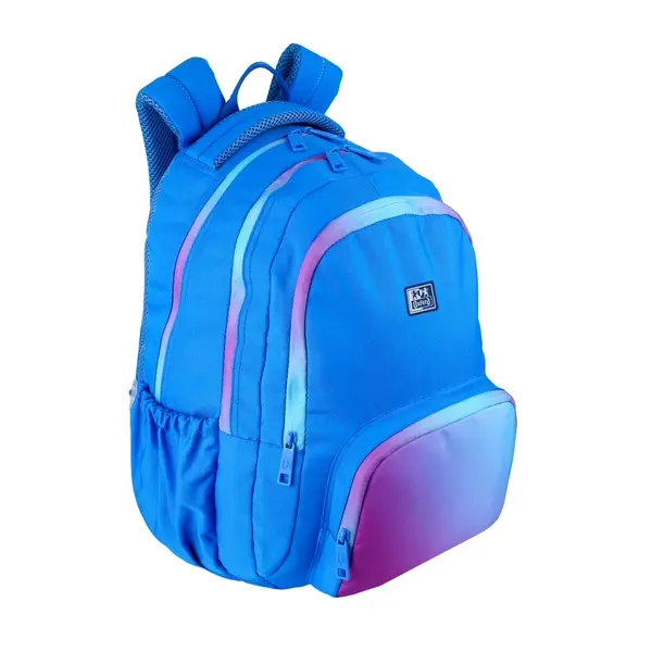 Rucsac 44x29x20cm, 3 compartimente, Oxford Gradient, albastru