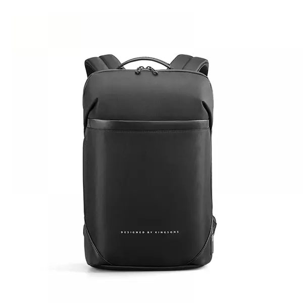 Rucsac business, Kingsons, compatibil cu laptop 15,6 inch, impermeabil, port USB, antifurt, rezistent la socuri, suport chei sau ochelari, negru
