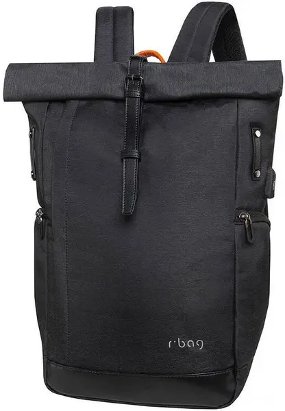 Rucsac business pentru laptop R-bag - Roll Black, 15.6"