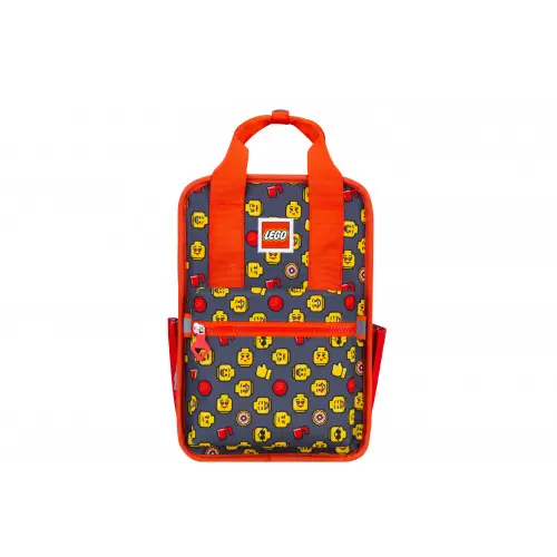 Rucsac Casual LEGO Tribini Fun Small, 29x22x10 cm, Heads and Cup, rosu