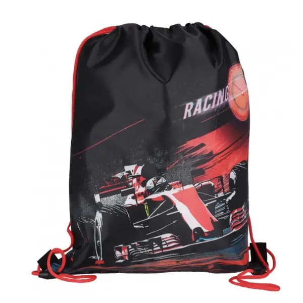 Rucsac cu snur pentru copii, imprimeu Starpak Racing, 38x33 cm