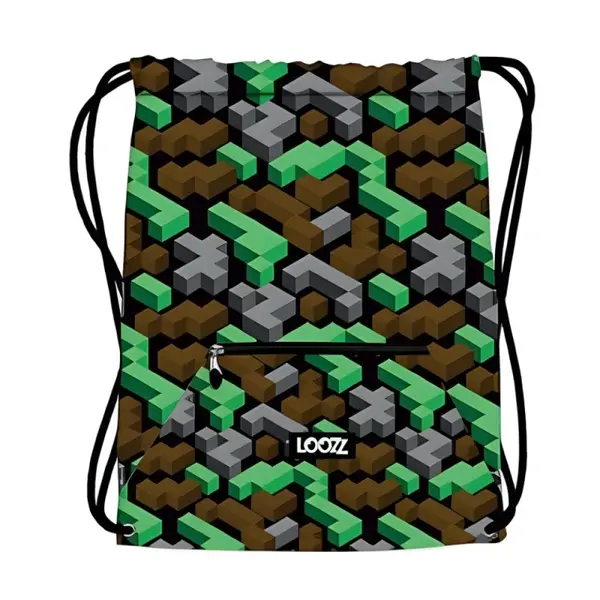 Rucsac cu snur pentru copii Minecraft, poliester, multicolor, 43x34 cm