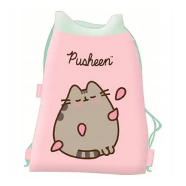 Rucsac cu snur pentru copii St. Right Pusheen, roz, 43x34 cm