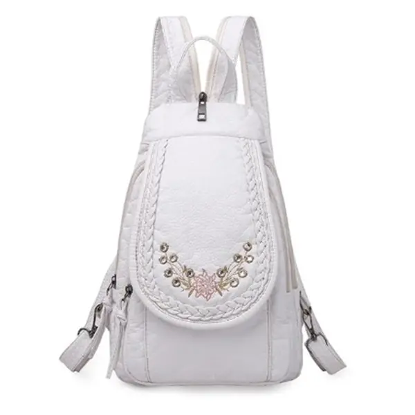 Rucsac dama, Flower GT449, model alb