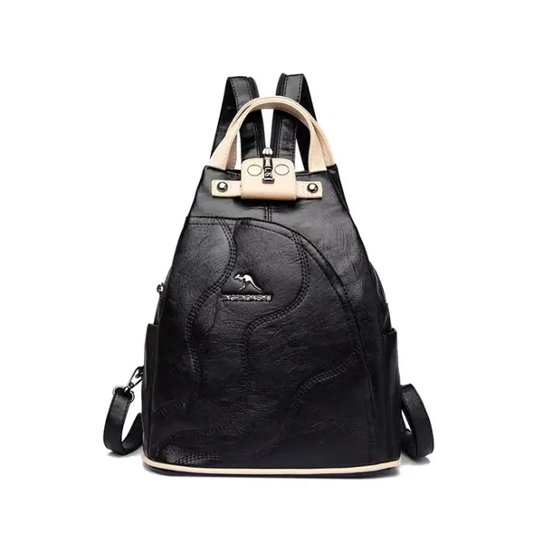 Rucsac dama, Viella GT3592, Negru/Crem