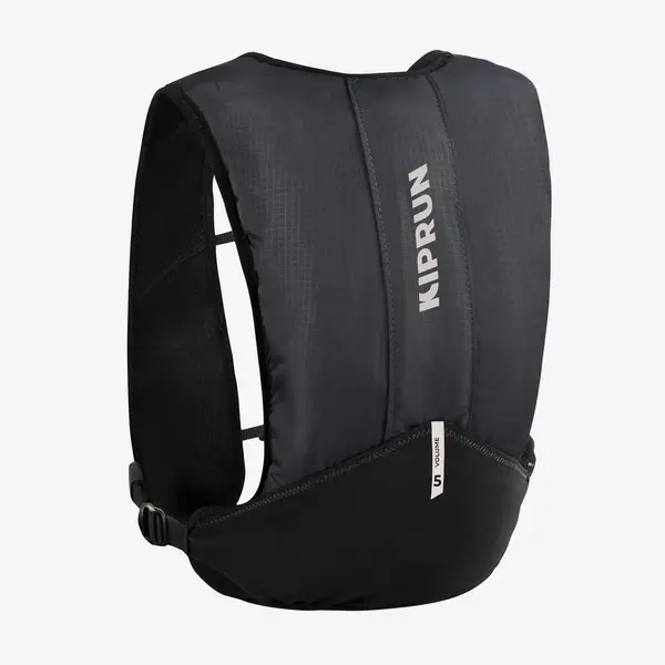 Rucsac de hidratare mixt + rezervor de apă 1L inclus - KIPRUN 500 5L Negru